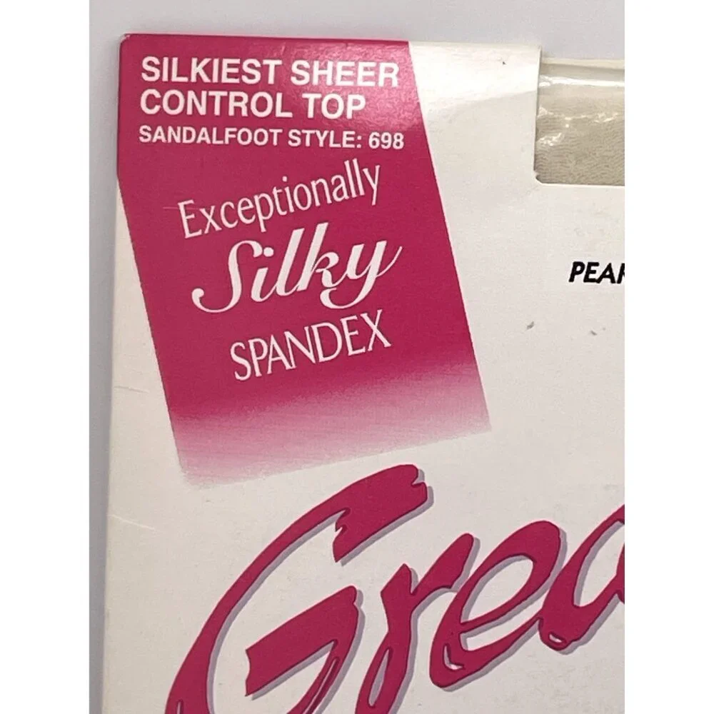 Great Legs by Hanes Silkiest Sheer Control Top Sandalfoot PEARL Size AB - New Ol